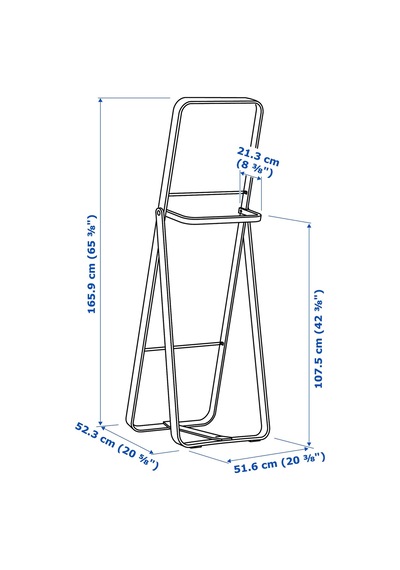 Ikea Ikornnes Ayaklı Boy Aynası 52x167 Cm Naturel