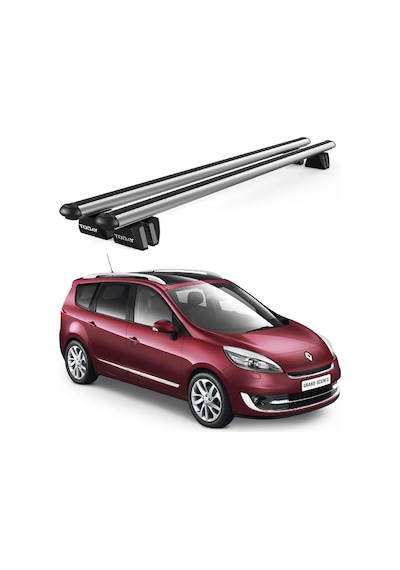 Pençe Renault Scenic 7 Posti 2009-2013 Uyumlu Gri Ara Atkı Port Bagaj Tavan Barı