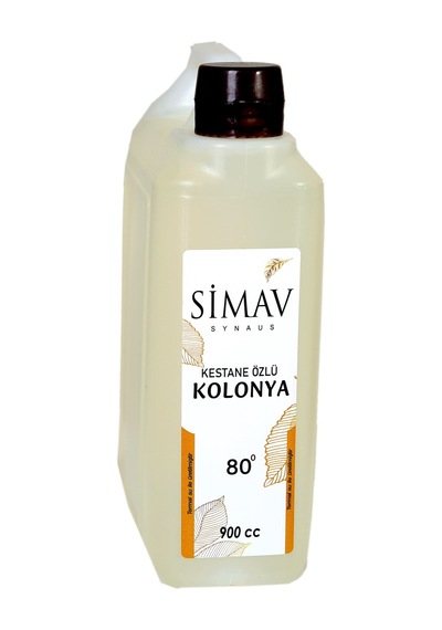 Simav Synaus Kestane Özlü ve Termal Sulu Kolonya 2'li Set 900 ML + Cam 200 ML
