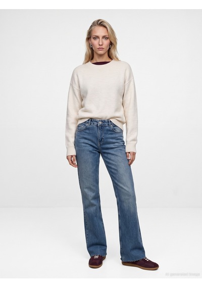 Dilvin 72380 %100 Pamuk Flare Jean Kırmızı