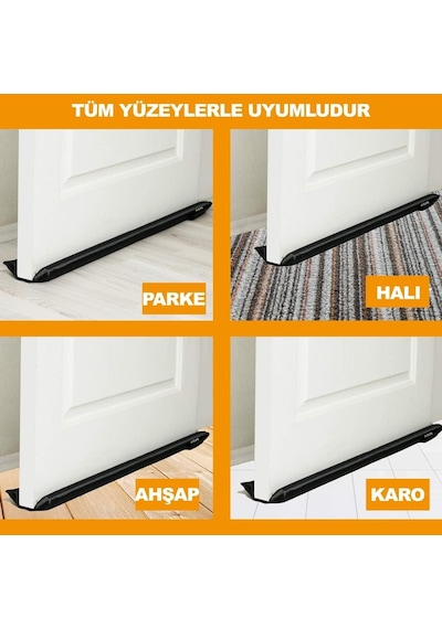 Ankaflex-2 Adet Toz Soğuk Rüzgar Önleyici Çift Taraflı Kapı Altı Süngeri Isı Tasarrufu Sağlar 0.05 M