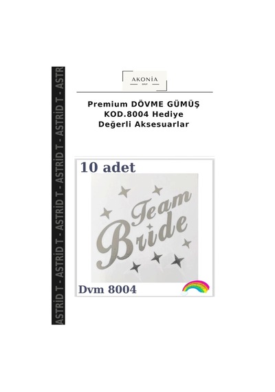 Premium Dövme Gümüş Kod.8004 Hediye Değerli Aksesuarlar