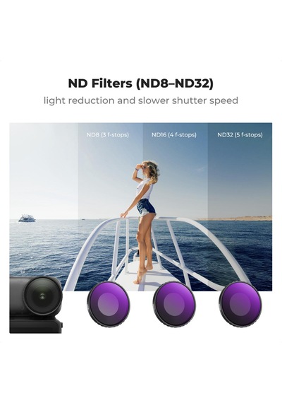 K&f Concept Djı Osmo Nano Uyumlu 4 Lü Fitre Seti / Nd8 Nd16 Nd32 - Cpl