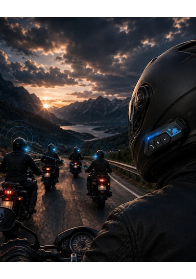 Motosiklet Kaskı İçin Bluetooth Kulaklık Hands Free Çağrı Özellikli 67576087