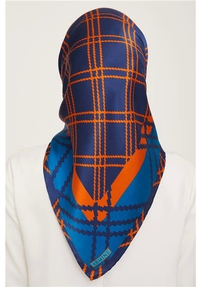 Armine Twill İpek Eşarp 23ka9040 06 Turuncu