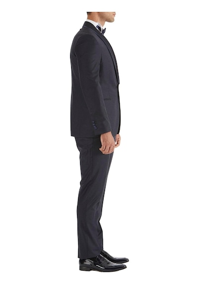 Efor Black 037 Slim Fit Çıkarılabilir Saten Yaka Lacivert Damatlık Smokin Takım Lacivert