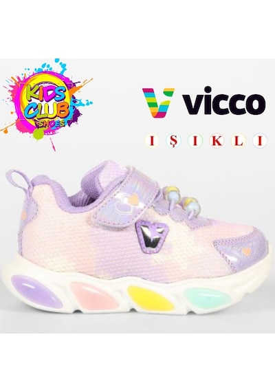Vicco Gelato Işıklı Ortopedik Çocuk Spor Ayakkabı Lila