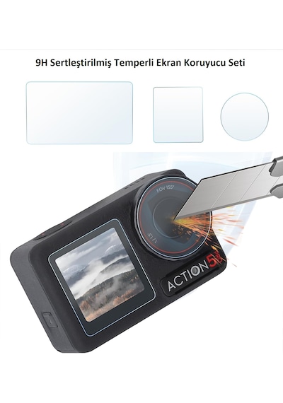 Dji OSMO Action 5 Pro Ekran Koruyucu 9H Şeffaf