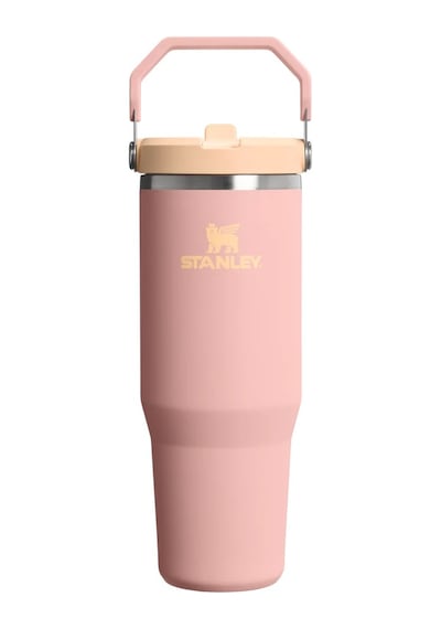 Stanley The Iceflow Flip Straw Pipetli Termos Bardak 0.89 Lt / Peach Rose Pembe