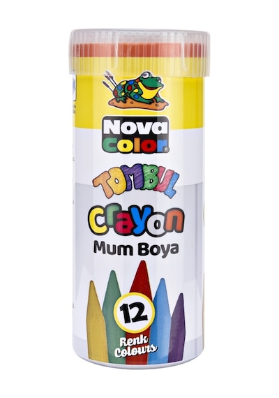 Hobi-Marketart Nova Color Tombul Crayon Mum Boya 12 Renk Tüpte - 322435369