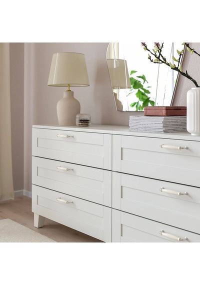 Ikea Klıngstorp 2'li Mobilya Kulpu 141 Mm Krom - Beyaz
