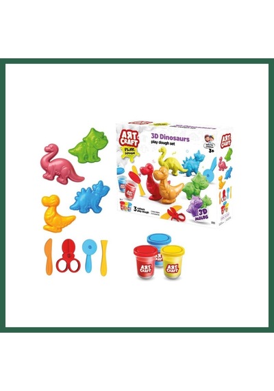 Bezos 03995 Art Craft 3d Dinozorlar Hamur Set 168 Gr Bzs01