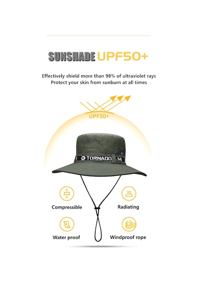 Tezzgelsin Unisex Yazlık Geniş Kenarlı Fileli Katlanabilir Safari Outdoor Plaj Şapkası Siyah