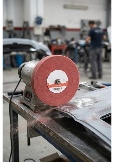 200x25 Mm P180 Polisaj Keçesi Çapak Alma Ve Metal Yüzey Parlatma Diski 1 Adet