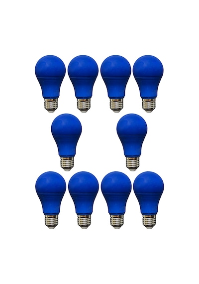 10 Adet Osaka 10w Mavi Işık E27 Duylu Kalın Duy Led Ampul