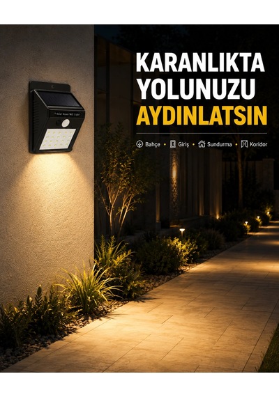 Enerji Tasarruflu Ve Otomatik Sensörlü Led Güneş Işığı Dış Mekan Uyumlu 6998