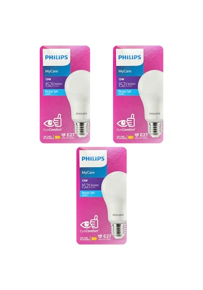Philips 13w 100w 6500k Beyaz Işık E27 Duylu Led Ampul 3 Adet
