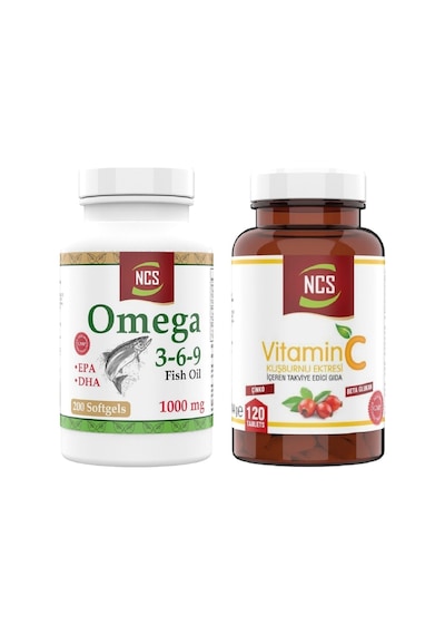 Omega 3 6 9 Balık Yağı 200 Softgel Vitamin C 120 Tablet