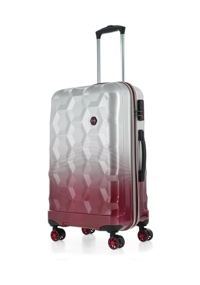 Ççs London 5226 Orta Boy Valiz Bordo Beyaz