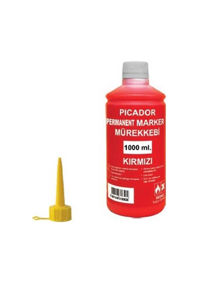 Kırmızı 1000 Ml Tahta Kalemi Mürekkebi Diğer
