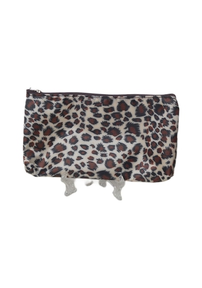 Touch Of Beauty Makyaj Fırça Seti 5li Make-up Brush Seti Çanta Boy & Leopar Desenli Çanta