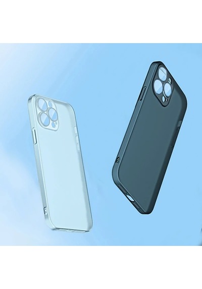 Hepsi Ally iPhone Uyumlu 14 Plus 6.7inch Frosted Glass Şeffaf Kamera Korumalı Kılıf- 5775 Najmaddin Siyah