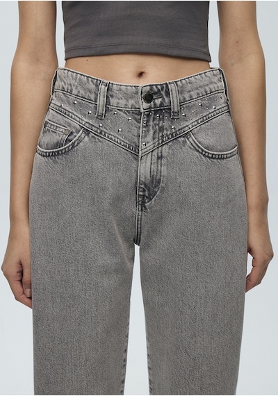 Mavi - Lola Iconic Gri Taşlı Jean Pantolon 101076-88588 Gri