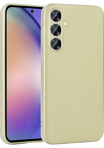 Galaxy Uyumlu S25 Fe Kılıf Zore Premier Silikon Kapak - Gold Gold