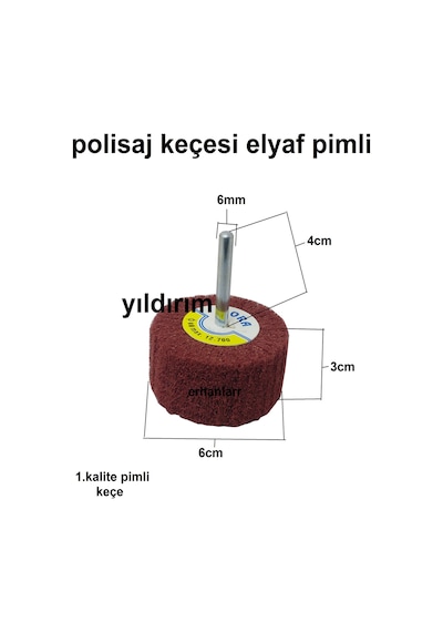 Cila Keçesi Kuyumcu Parlatıcı Pimli Matkap için 60lık