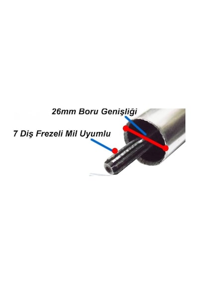 Tırpan Ucu Çapa Aparatı - Tüm Modellere Uygun - 26 Mm 7 Diş