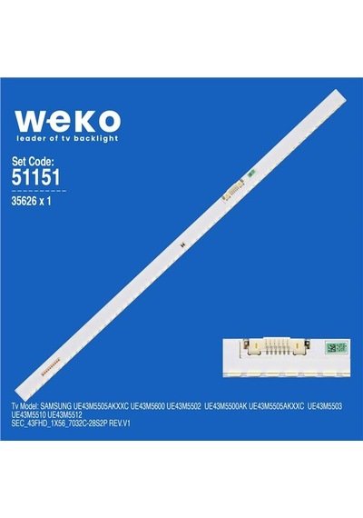 Samsung Ue43m5503 43'' 1 Adet Tv Led Bar Tvnizi Açıp İçindeki Led Barla Birebir Aynısı Olduğunu Görmeden Almayınız. Sonrasında İade Almamaktayız. Beyaz Samsung Ue43m5503 43'' 1 Adet Tv Led Bar Tvnizi Açıp İçindeki Led Barla Birebir Aynısı Olduğunu Görmeden Almayınız. Sonrasında İade Almamaktayız. Beyaz