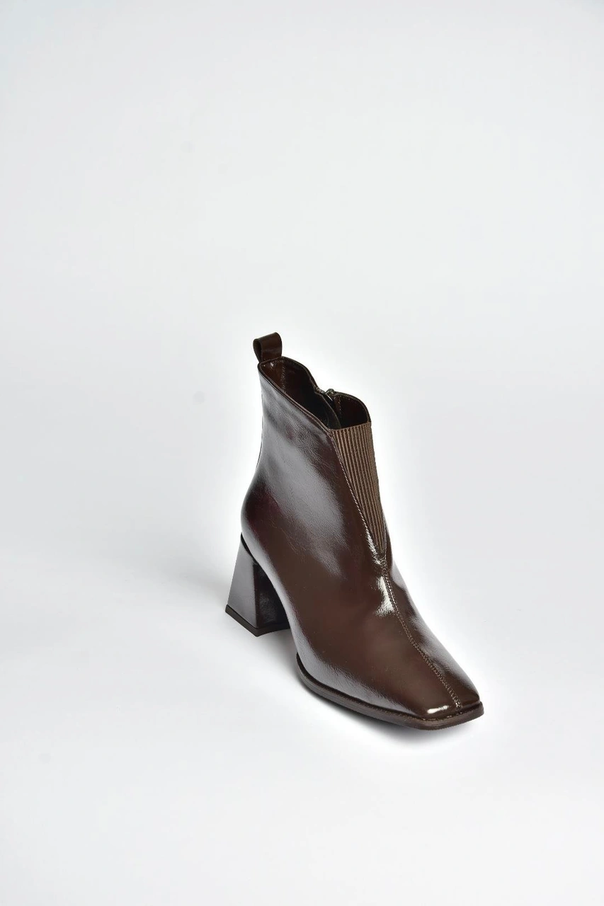 Fox Shoes V848257460 Kahverengi Rustik Kalın Topuklu Kadın Bot Kahverengi-rustik