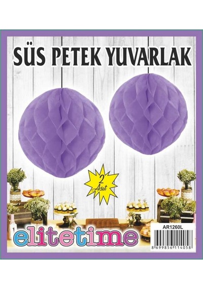 Süs Ponpon Petek Lila Pk:2