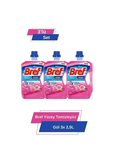 Bref Yüzey Temizleyici Gül 3x 2.5l 3'lü Set set-hnkdtj-5278-6231