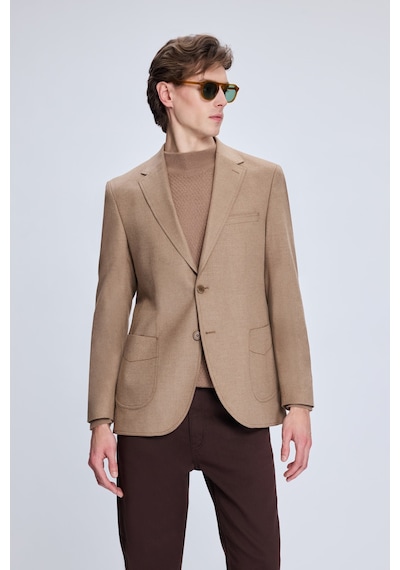 Hatemoğlu Camel Slim Fit Mono Yaka Casual Ceket 14293025a002 032 1964061 CAMEL