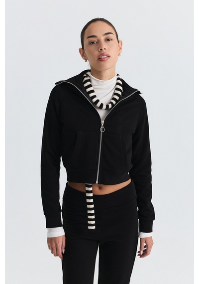 Antioch Fermuarlı Sweatshirt Ve Çan Paça Eşofman Takım Siyah