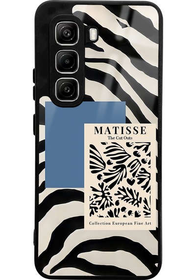 İnfinix Hot 50 Pro Zebra Matısse Tasarımlı Glossy Telefon Kılıfı Çok Renkli