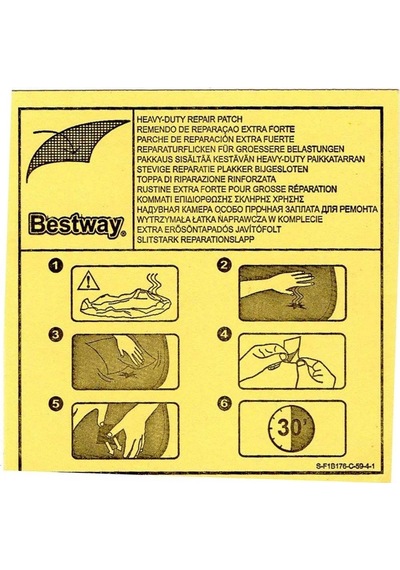 Bestway Şişme Ürünler İçin Tamir Yaması 6,5 X 6,5 Cm 62091 Çok Renkli