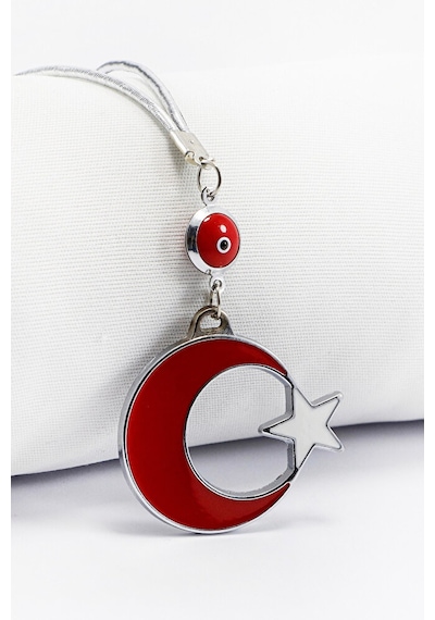 Çerçeveli Nazar Boncuklu Ay Yıldız Araba Dikiz Ayna Süsü, Yeni Ar