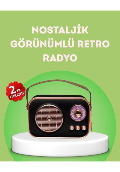 Nostaljik Retro Radyo Bluetooth Usb Ve Fm Özellikli Şık Tasarım