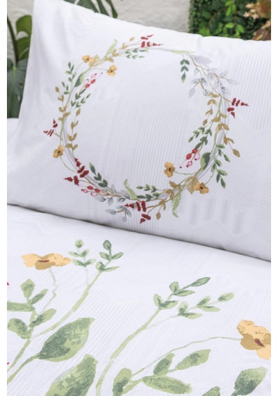 Altınbaşak Elias Marble Çift Kişilik Nevresim Takımı Beyaz