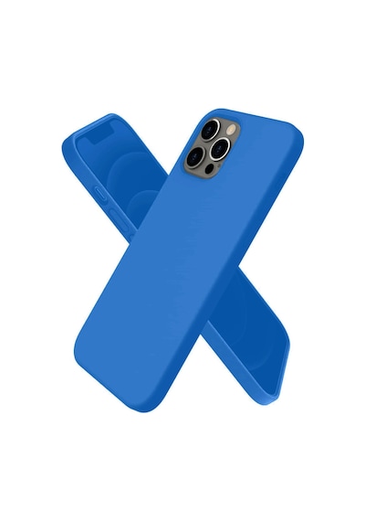 Apple Uyumlu iPhone 12 Pro Kılıf First Silikon Mavi,