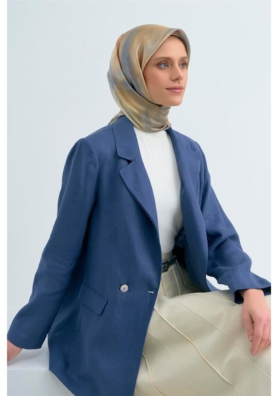 Armine Tivil Saf İpek Eşarp 9513 - 09 Sarı Kırçıllı Desen sarı