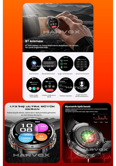 Arvonx Watch X2 Pro 1.73" 54 MM Akıllı Saat (İthalatçı Garantili)