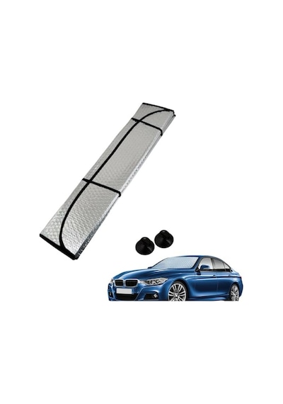 Katlanabilir Araç Ön Cam Güneşlik - 130x60 Cm Açık Bej