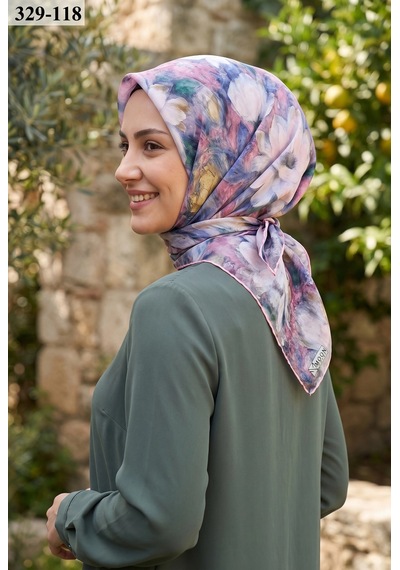 Moonscarfs Moonscarf Soft Pamuk Eşarp Soft Pembe 329-118 Çok Renkli