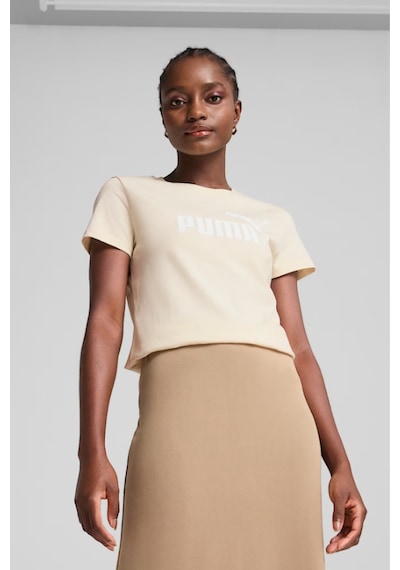 Puma Polo Ess No. 1 Logo Para Mujer Kadın Tişört Ekru/bej