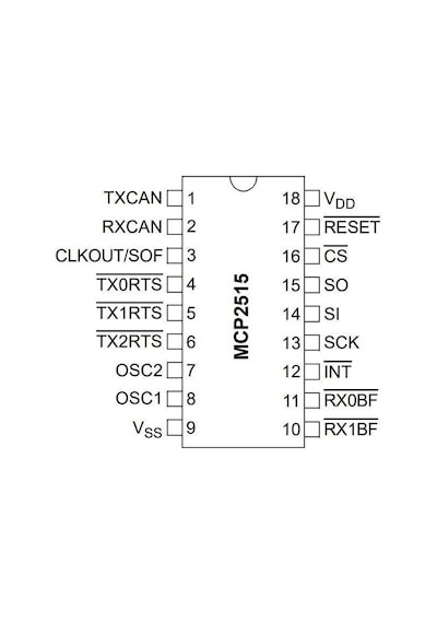 Motorobit Mcp2515-I/So Soic-18 Smd Can Bus Entegresi