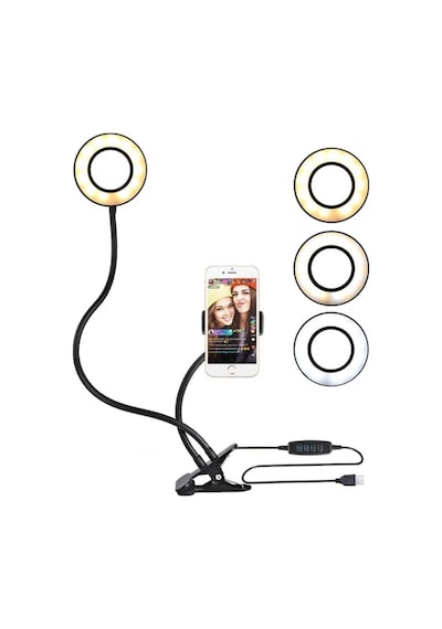 Akrobat Selfie Youtuber Çekim Aparatı Stüdyo Işığı Kıskaçlı Live