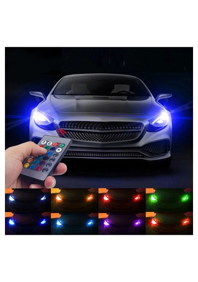 Kumandalı Çakarlı T10 Park Ampulü 2 Adet 18 Led Rgb Park